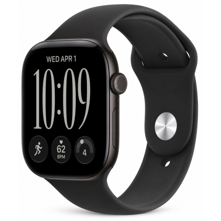 Apple Watch Ultra 4 (2026) 49mm Black Titanium Case / Black - Charcoal Dark Umber