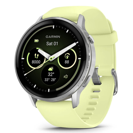 Garmin Venu 4 - 45 mm Silver with Citron Silicone band (010-03014-02)